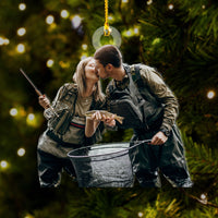 Thumbnail for Personalized Acrylic Ornament - Gift For Fisherman - Fishing Couple Photo AC