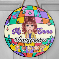Thumbnail for Personalized Teacher Welcome Disco Classroom Door Sign, Gift For Teacher AE
