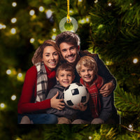 Thumbnail for Personalized Acrylic Ornament - Christmas Gift For Soccer Lovers - Kid Boys And Family Photo AC