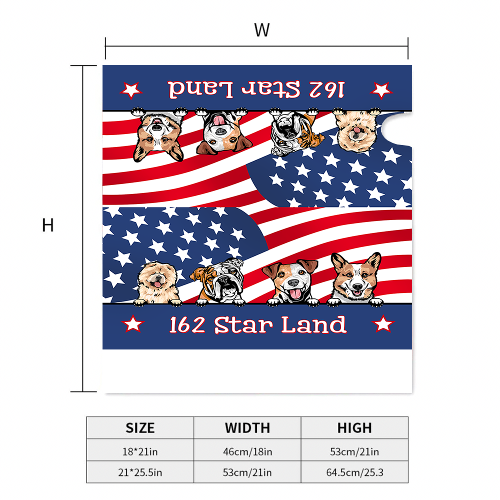 Personalized Dog Cat 4th July American Flag Mailbox Cover, Gift For Dog Cat Lovers AF