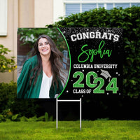 Thumbnail for Personalized Lawn Sign - Graduation Decor Gift - Congrats 2024 Graduate Glitter Color FC