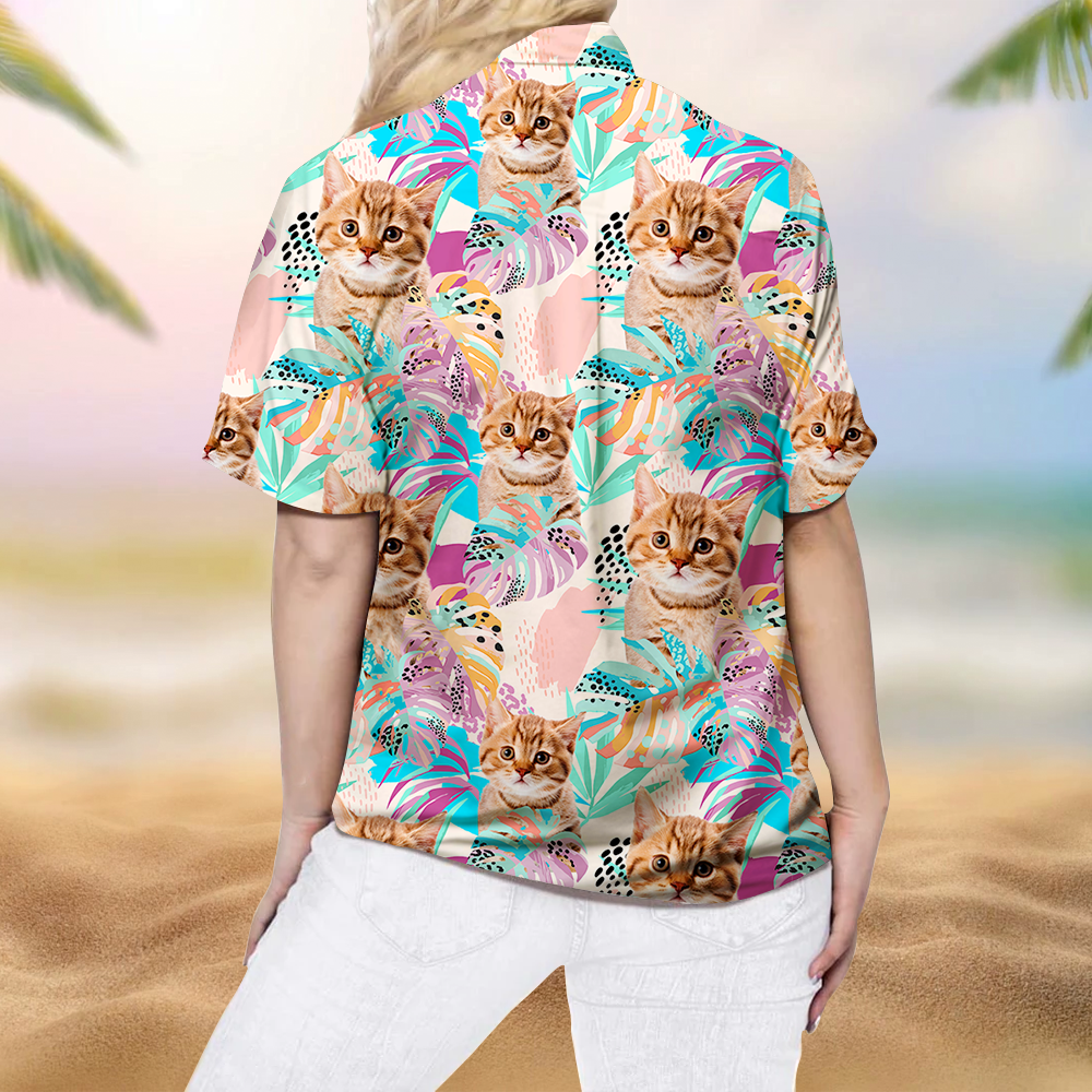 Custom Take Me To Hawaii Face Photo Women's Hawaiian Shirt, Gift For Pet Lover AI