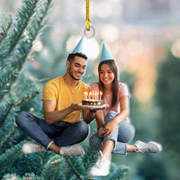 Thumbnail for Personalized Acrylic Ornament - Gift For Couple - Happy Birthday Couple Photo AC