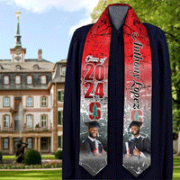 Thumbnail for Custom Graduation Stoles/Sash with 2 Images for Class of 2024 - Special Graduation Gift FC