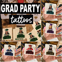 Thumbnail for Custom Face Photo Graduation 2023 Glitter Graduation Party Tattoos, Graduation Decorations JonxiFon