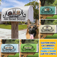 Thumbnail for Custom Home Address With Your Lovely Dogs Magnetic Mailbox Cover, Pet Lover Gift AF