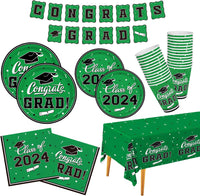 Thumbnail for 2024 Graduation Party Supplies Multicolor Graduation Party Dinnerware Set FC