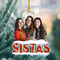 Thumbnail for Personalized Acrylic Ornament - Christmas Gift For Family - Sistas Photo AC