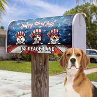 Thumbnail for Personalized Patriotic Welcome to our home Dog cat Mailbox Decal, Gift for Dog Lover AF