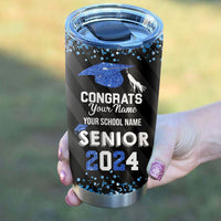 Thumbnail for Congratulations Class of 2024 Personalized Glitter Tumbler, Graduation Gift FC