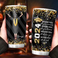 Thumbnail for Glitter Behind You All Your Memories Personalized 20 Oz 30 Oz Tumbler, Graduation Gift FC