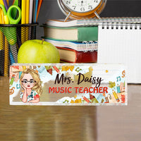 Thumbnail for Custom Happy Teacher Name Acrylic Desk Name Plate, Gift For Teacher AI