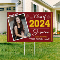 Thumbnail for Custom Picture Class Of 2024 Graduation Lawn Sign, Graduation Decorations AN