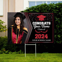 Thumbnail for Custom Photo Congrats Class of 2024 Lawn Sign With Stake, Graduation Decoration Gift AN