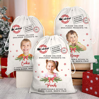 Thumbnail for Personalized Santa Sack - Christmas Gift For Family & Pet Lover - Santa Sack With Photo AB
