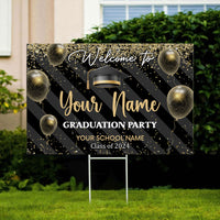 Thumbnail for Custom Welcome To Graduation Party Graduation Lawn Sign, Graduation Decorations