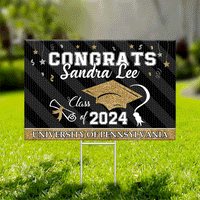 Thumbnail for Custom 2024 Graduation Lawn Sign with Stake - Graduation Gift FC