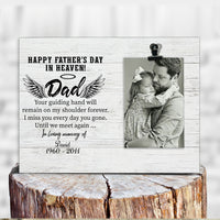 Thumbnail for Happy Father's day in heaven - Personalized Photo clip frame AA