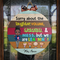 Thumbnail for We are learning Teacher Wood Sign, DIY Gift For Back To School Z