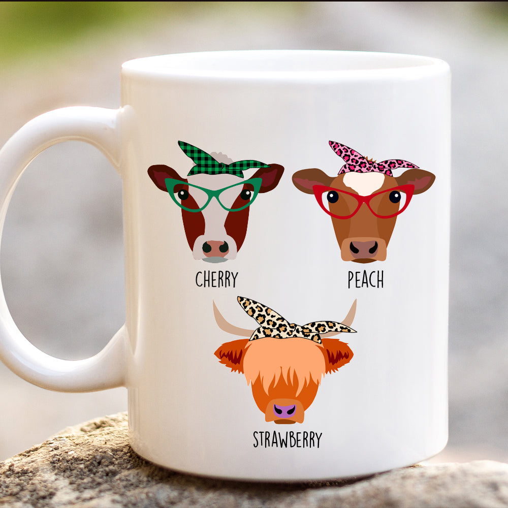 Happy Mother's Day For Cow Mom - Personalized Funny Mug AO