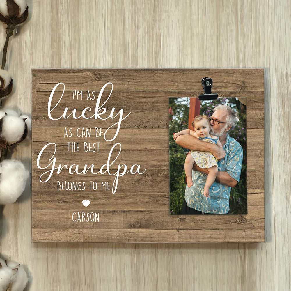 LUCKY as can be the best - Personalized Photo clip frame AA