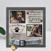 Thumbnail for Two Photos Pet memorial Pet Loss - Pet Collar Holder AA