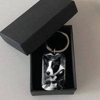Thumbnail for Never Walk Alone Pet Memorial Metal Keychain, Pet Loss Gift AA