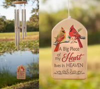 Thumbnail for A big piece of my HEART lives in HEAVEN - Personalized Wind Chimes AZ