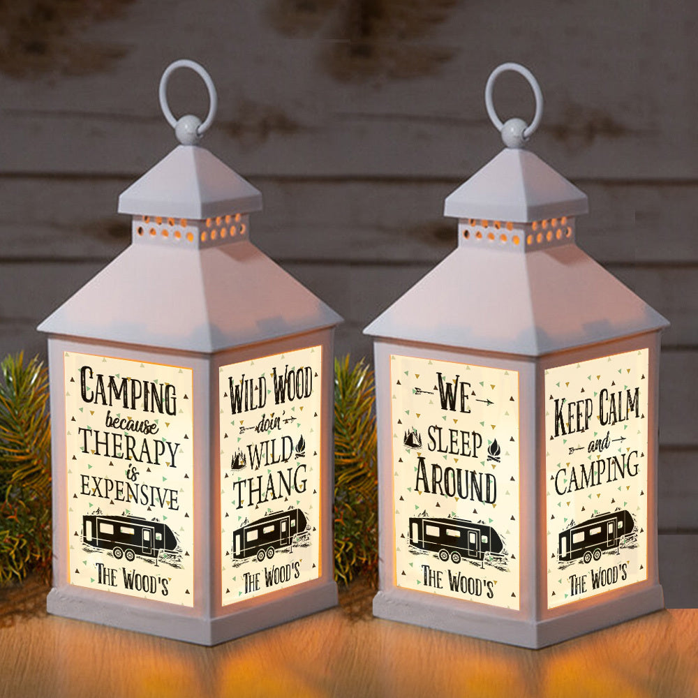 Custom Camping Because Therapy Is Expensive Camping Lantern II, Gift For Camper JonxiFon