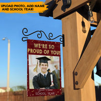 Thumbnail for Congrats Grad, Graduation Gift - Personalized Garden Flag AD