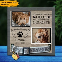 Thumbnail for Two Photos Pet memorial Pet Loss - Pet Collar Holder AA
