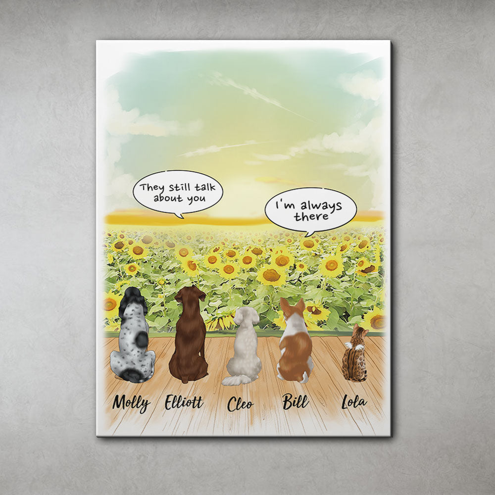 They Still Talk About You Conversation - Canvas Print, Fluffy Dog & Cat Memorial Gifts AK