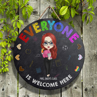 Thumbnail for Everyone Is Welcome Here Teacher Door Sign, Classroom Decor Z