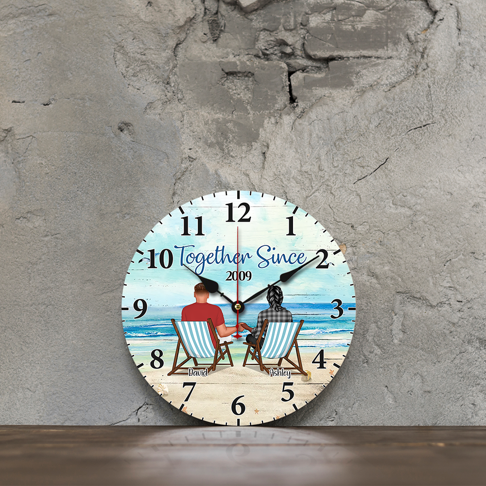 Personalized You & Me We Got This Couple Wooden Clock, Anniversary Gift For Couple AH