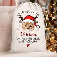 Thumbnail for Custom Christmas Reindeer Photo Christmas Bag, Christmas Gift AB