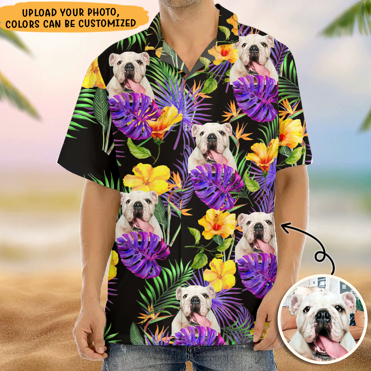 Purple Palm Leaves Dog Hawaiian Shirt, Dog Lover Gift AI