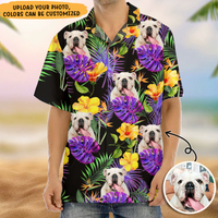 Thumbnail for Purple Palm Leaves Dog Hawaiian Shirt, Dog Lover Gift AI