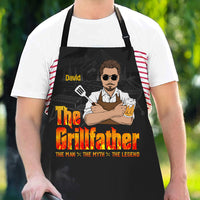 Thumbnail for Custom The Grillfather Cooking Dad Apron, Gift For Dad AI