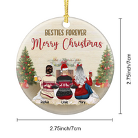 Thumbnail for Besties Forever Merry Christmas 2022 Personalized Holiday Ornament AE