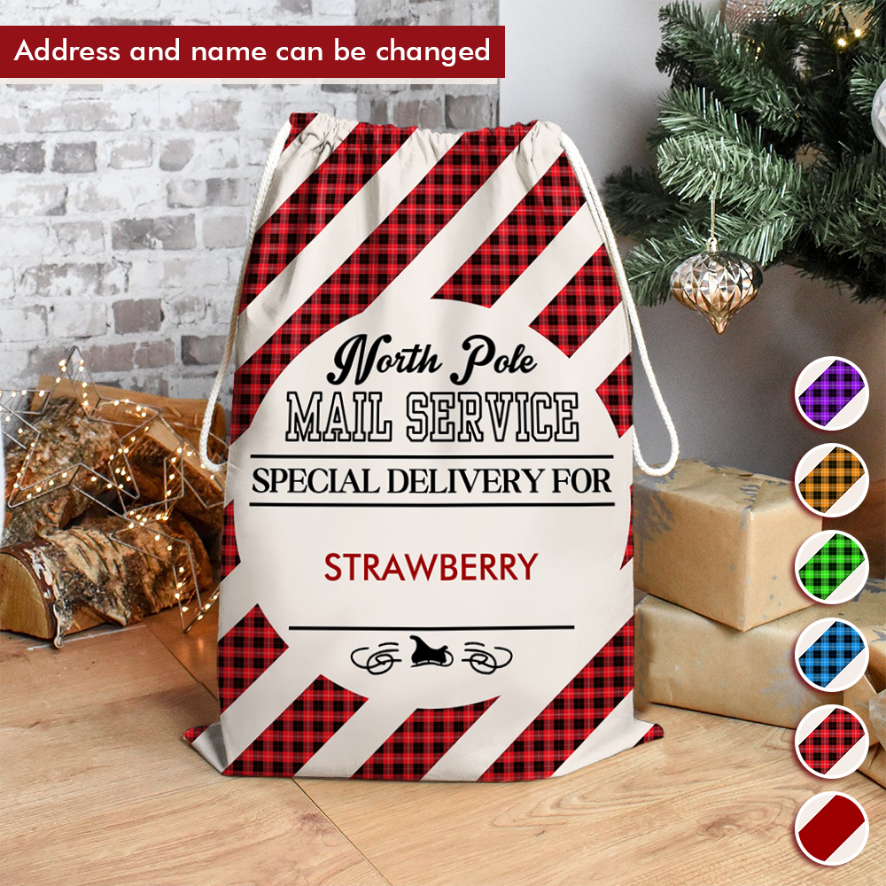Personalized Christmas Mail Service Delivery Family Christmas Bag, Christmas Gift AB