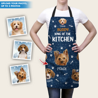 Thumbnail for Custom King / Queen Of The Kitchen Dog Cat Photo Apron, Kitchen Gift AI