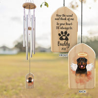 Thumbnail for Custom Angel Dog Cat With Wings Memorial Wind Chime, Memorial Gift AZ