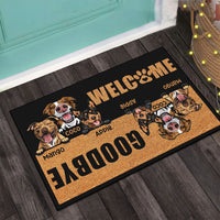 Thumbnail for Custom Welcome Goodbye Dog Doormat, DIY Home Decor AB