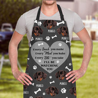 Thumbnail for Personalized I'll Be Watching You Dog Cat Face Apron, Gift For Cooking Lover AI