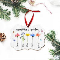 Thumbnail for Personalized Grandma Garden Christmas Benelux MDF Ornament, Christmas Gift For Grandma AE