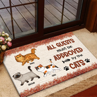 Thumbnail for Personalized All Guests Be Approved By Cats House Doormat, Decor Gift For Cat Lover AB