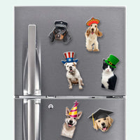 Thumbnail for Custom Photo Cute Pet Hat Magnets, Fridge Magnet, Gift For Dog Cat Lovers JonxiFon