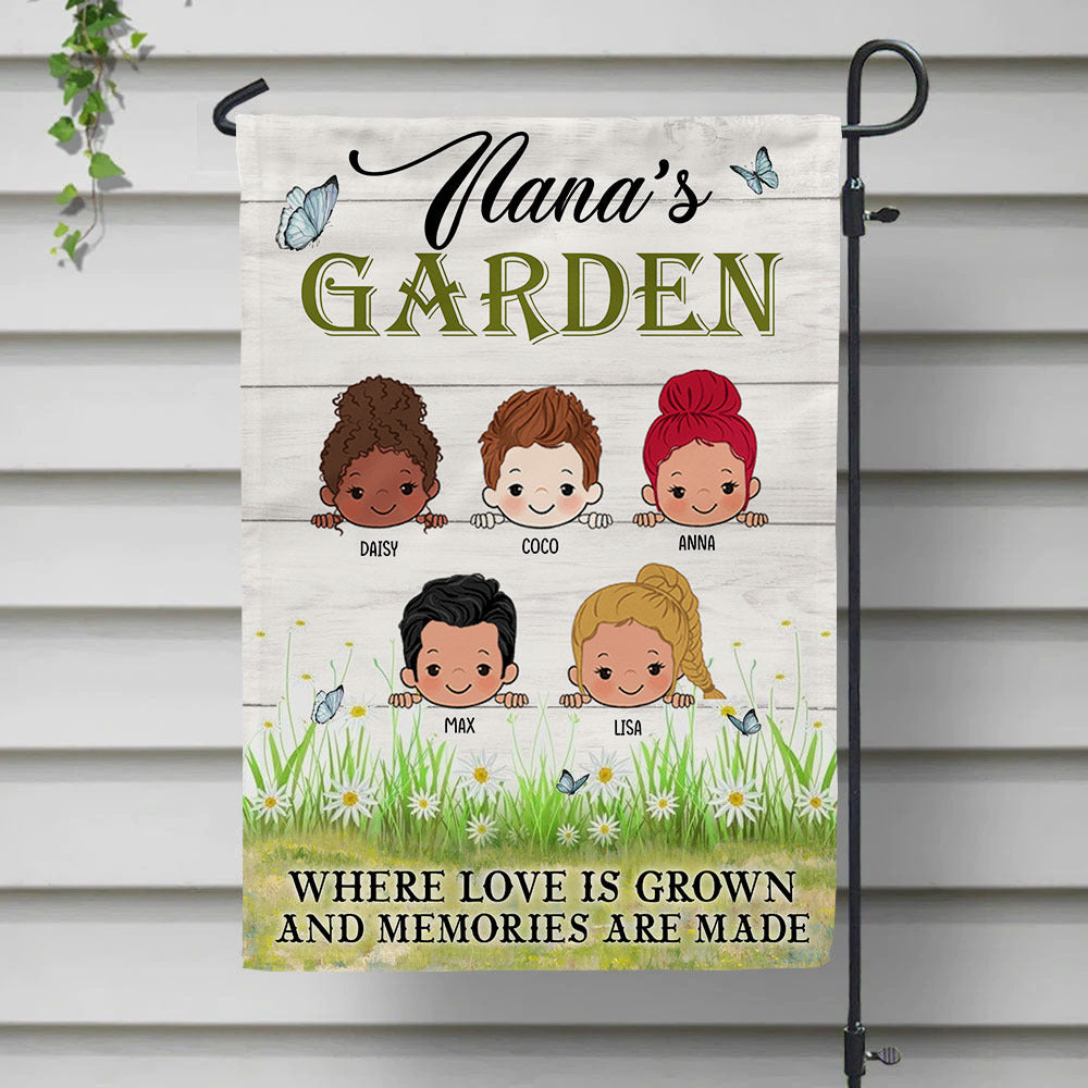 Nana's Garden Where Love Is Garden Flag, Grandma Gift AD