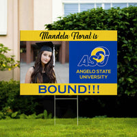 Thumbnail for Bound Graduation Lawn Sign With Stake, Photo Yard Sign AN