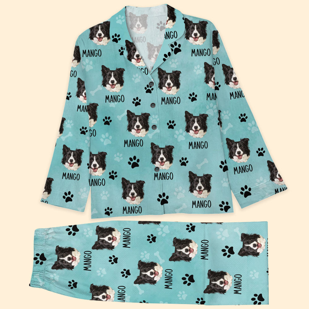 Custom Paws With Dog Cat Photo Pajamas Set, Pet Lover Gift AB